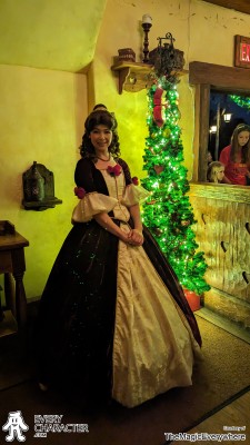 Belle in Christmas Dress in the Belle - Christmas Look Outfit Belle in Christmas Dress in the Belle - Christmas Look Outfit