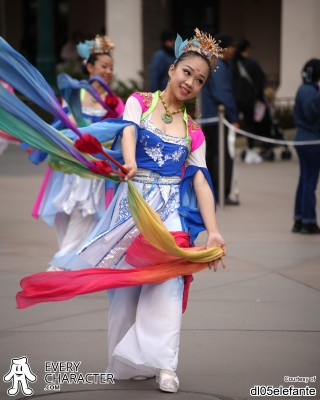 Chinese Ribbon Dancers in the DCA - Mulan's Lunar New Year Procession Outfit Chinese Ribbon Dancers in the DCA - Mulan's Lunar New Year Procession Outfit