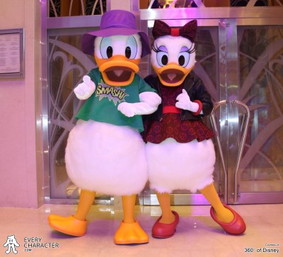 DCL - Marvel Day At Sea Daisy Duck as Black Widdow in the DCL - Marvel Day At Sea Outfit
