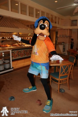 WDW - Minnie's Beach Bash Breakfast Goofy in the WDW - Minnie's Beach Bash Breakfast outfit