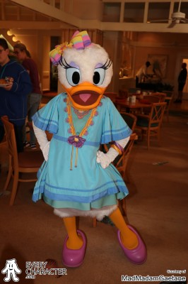 WDW - Minnie's Beach Bash Breakfast Daisy Duck in the WDW - Minnie's Beach Bash Breakfast Outfit