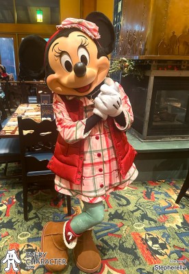 Minnie Mouse in the DLR - Storyteller Cafe - Mickey's Holiday Pajama Party Outfit Minnie Mouse in the DLR - Storyteller Cafe - Mickey's Holiday Pajama Party Outfit