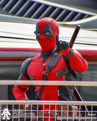 Pointing Deadpool