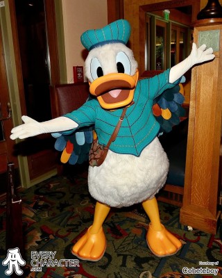 Donald Duck in the DLR - Storytellers Cafe - Clarabelle's Enchanted Halloween Dinner Outfit Donald Duck in the DLR - Storytellers Cafe - Clarabelle's Enchanted Halloween Dinner Outfit