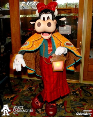 Clarabelle Cow in the DLR - Storytellers Cafe - Clarabelle's Enchanted Halloween Dinner Outfit Clarabelle Cow in the DLR - Storytellers Cafe - Clarabelle's Enchanted Halloween Dinner Outfit