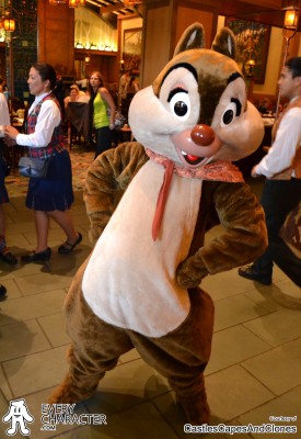 Dale in a red neck scarf in the DLR - Storytellers Cafe - Chip 'n' Dale's Critter Breakfast Outfit Dale in a red neck scarf in the DLR - Storytellers Cafe - Chip 'n' Dale's Critter Breakfast Outfit