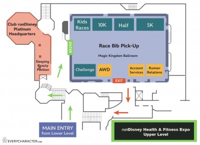 Bib Pickup Location Map