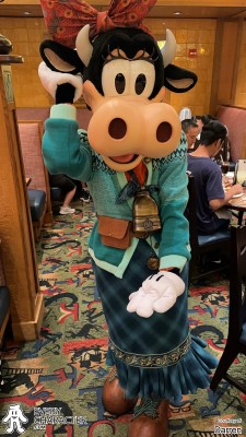 Clarabelle with her bell and bow Clarabelle with her bell and bow