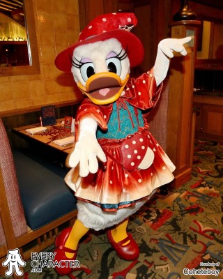 Daisy Duck in the DLR - Storytellers Cafe - Clarabelle's Enchanted Halloween Dinner Outfit Daisy Duck in the DLR - Storytellers Cafe - Clarabelle's Enchanted Halloween Dinner Outfit