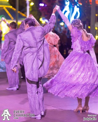 Ballroom Dancers in the DLR - Frightfully Fun Parade Outfit