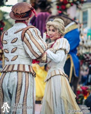 Ballroom Dancers in White attire in the DLR - A Christmas Fantasy Outfit