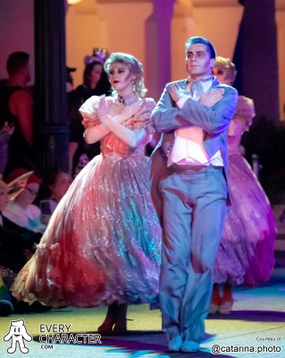 Ballroom Dancers in the DLR - Frightfully Fun Parade Outfit